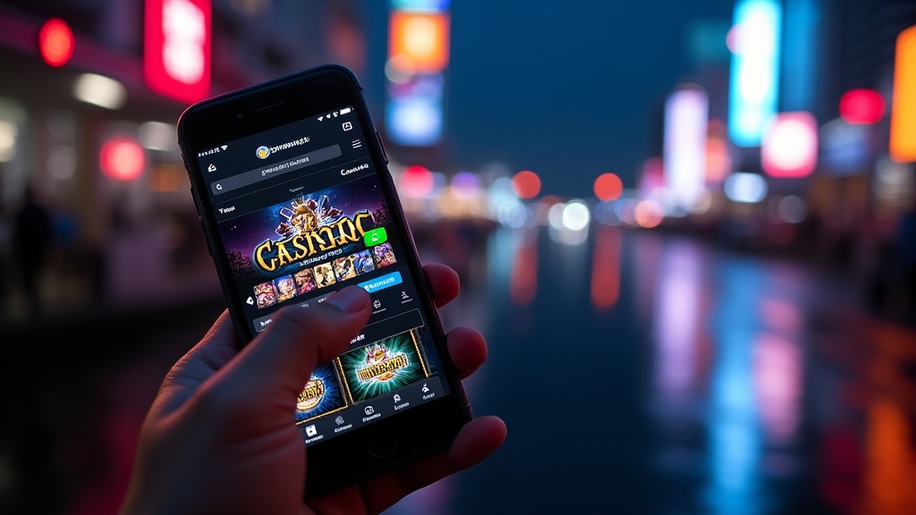 Site de cassino aberto no navegador do celular com atalho na tela inicial